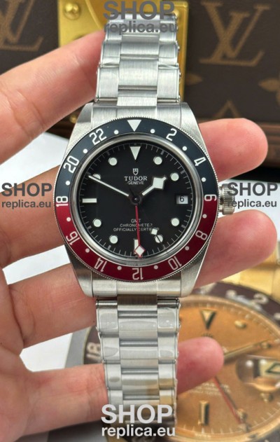 Tudor Black Bay Super Clone GMT Edition Black Dial Swiss Replica Watch 