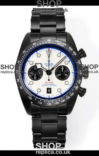 Tudor Heritage Black Bay Chrono White Dial Super Clone Watch 41MM