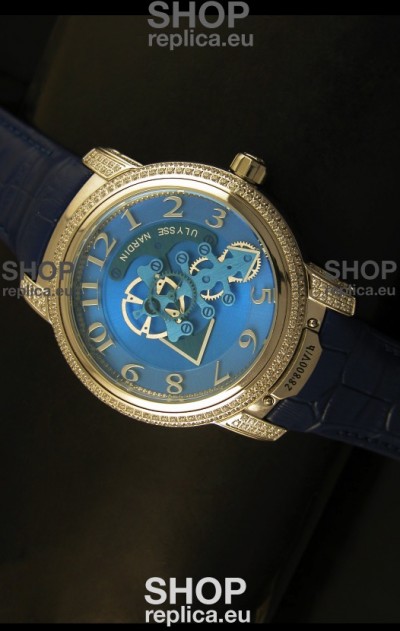 Ulysse Nardin Dual Escapement Japanese Watch in Blue Dial