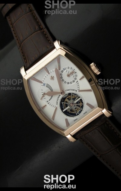 Vacheron Constantin Power Reserve Tourbillon Swiss Watch in Rose Gold