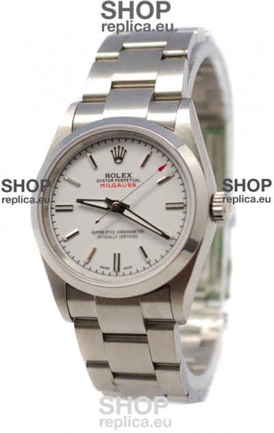 Rolex Milgauss Swiss Replica Watch - 40MM Off White Dial