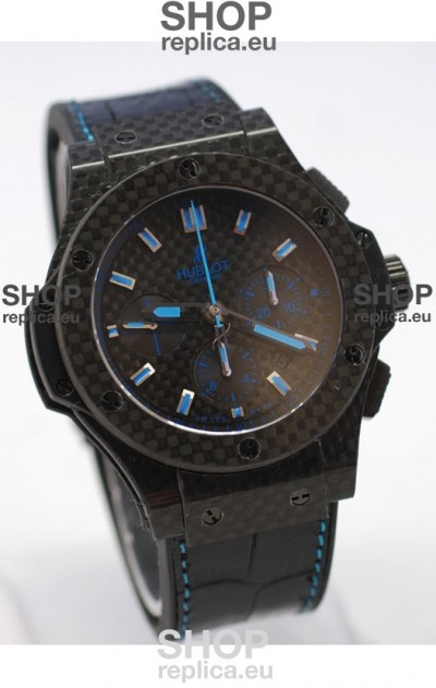 Hublot Big Bang All Carbon Swiss Replica Watch in Blue