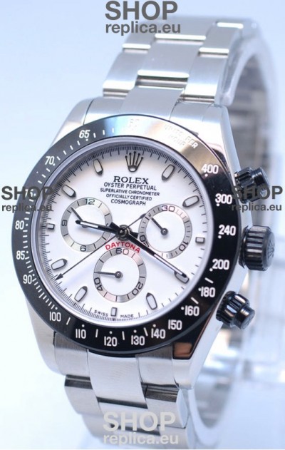 Rolex Project X Daytona Limited Edition Series II Cosmograph MonoBloc Cerachrom Swiss Watch in White Dial