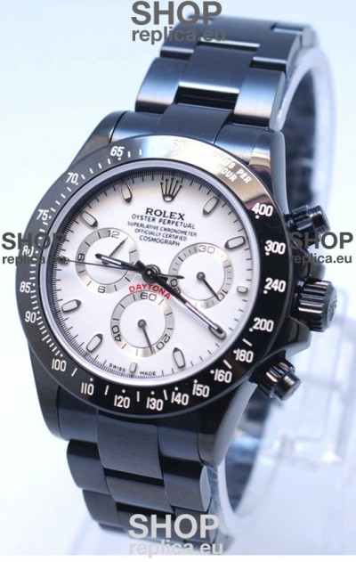 Rolex Daytona Cosmograph Project X Design Black Out Edition Series II Swiss Replica Watch in White Dial