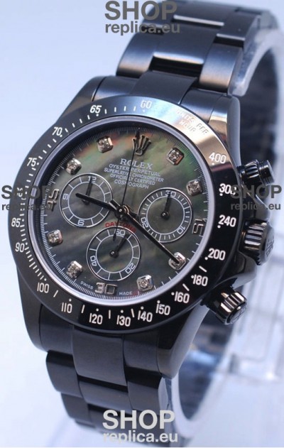 Rolex Daytona Cosmograph Project X Design Black Out Edition Series II Swiss Replica Watch in Black Pearl Dial