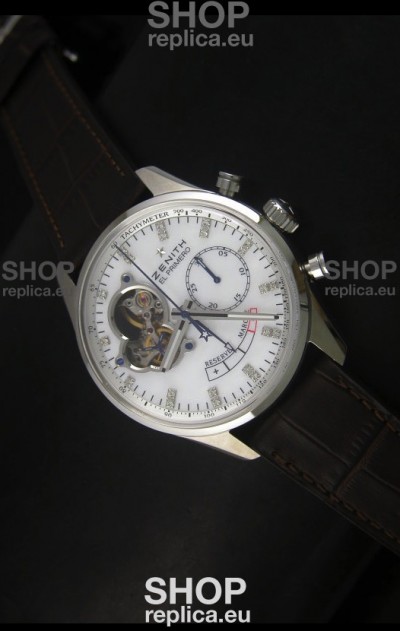 Zenith El Primero Chronomaster Handwind Power Reserve 42MM Replica Watch White Dial