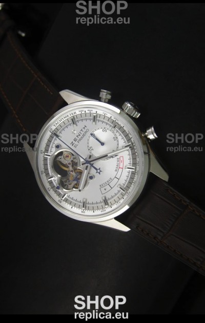 Zenith El Primero Chronomaster Handwind Power Reserve 42MM Replica Watch Silver Dial